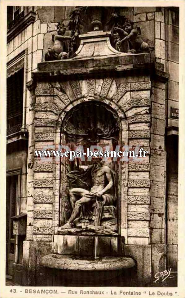 43. - BESANÇON. - Rue Ronchaux - La Fontaine "Le Doubs".